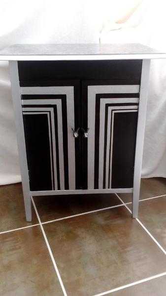 Hand painted music cabinet