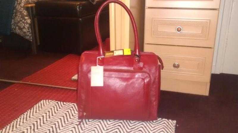 Handbag Red leather new with tickets bought from Jones Buchanan Street half price 40