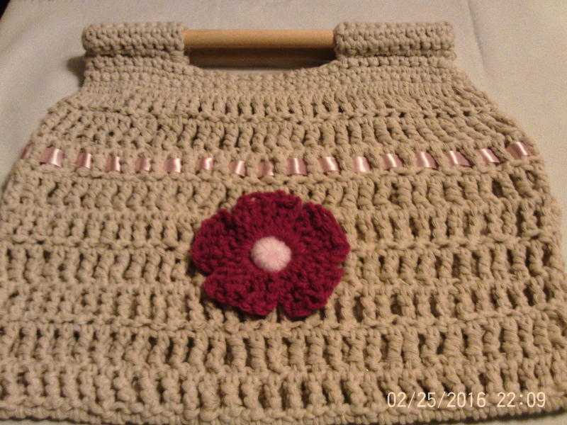 Handmade crocheted bag.  Ideal Mother039s Day gift.