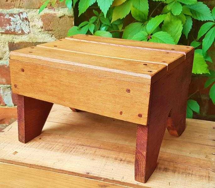 Handmade Wooden Step Stool