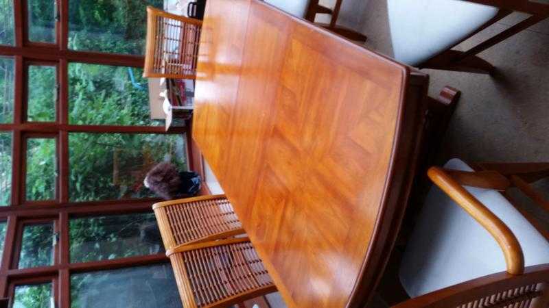 Hardwood dining table 6 chairs