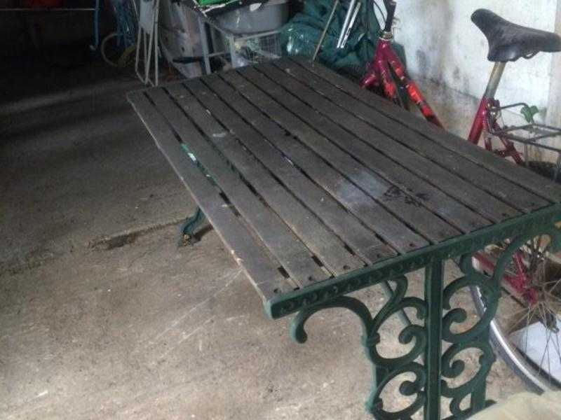 Hardwood garden table