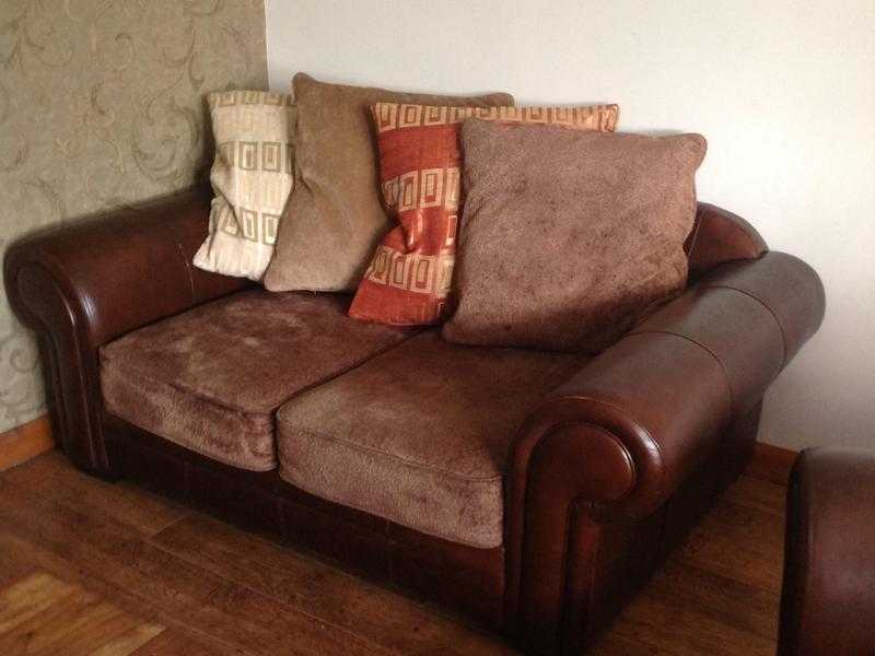 Harvey039s 3amp2 seater leather material sofas. Immac condition