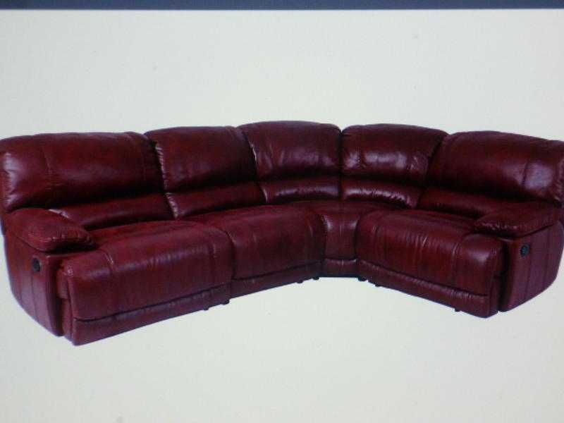 Harveys Oxblood Red Faux Leather Corner Group