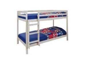 HAYLEY PINE BUNK BEDS IN A WHITE WASH WITH MATTRESSES