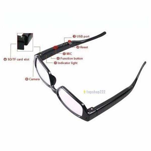 HD 720P Glasses Spy Hidden Sport Camera DVR Video Recorder Eyewear DV Camcord TS