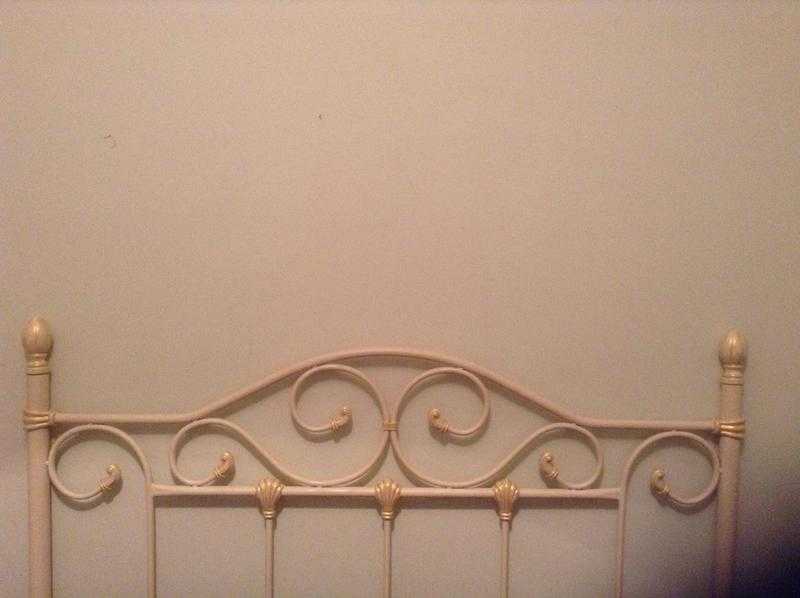 headboard antique style double bed cream amp gold