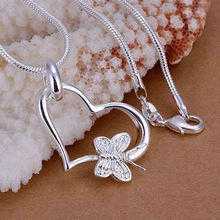 Heart and butterfly necklace