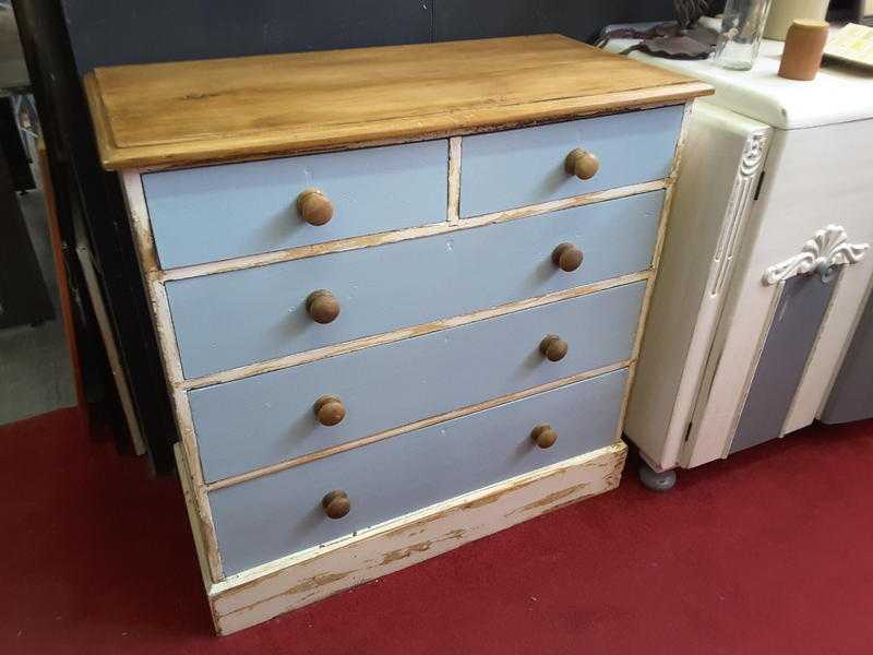 Heavily Distressed Chest Of Drawers - Painted  By The RGFs Restoration Team