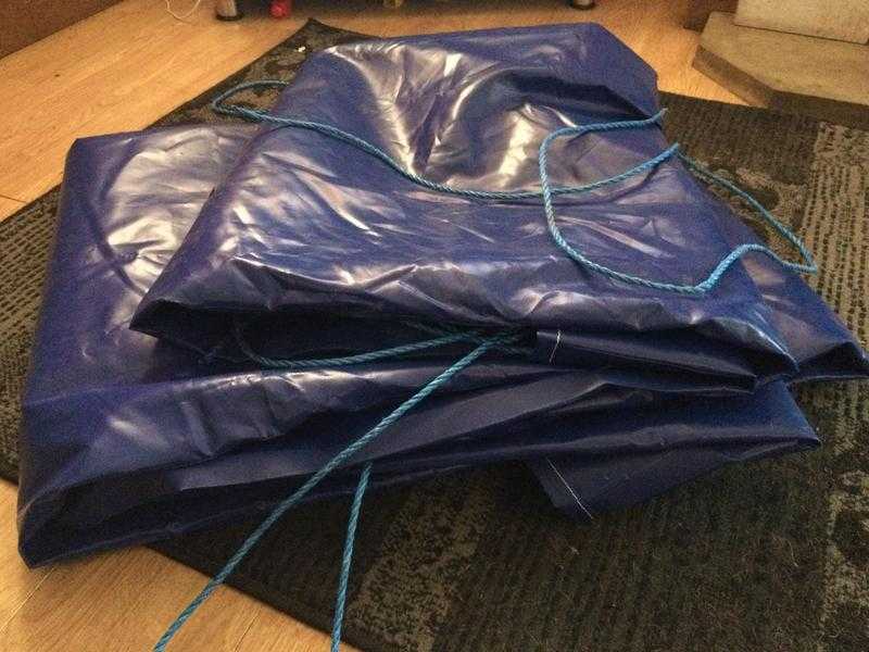 Heavy Duty Tarpaulin PVC 610gsm Blue - 6m x 4.5m.