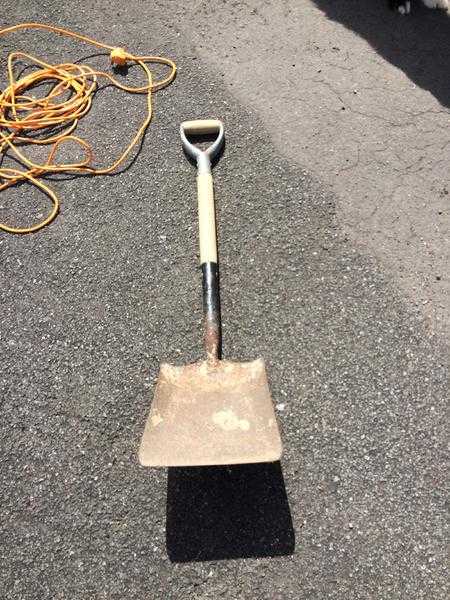 heavy garden shovel