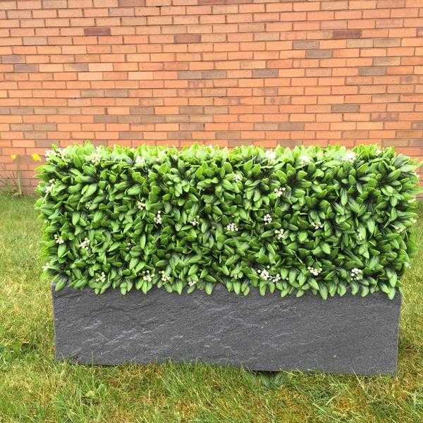 Hedgedin premium artificial hedge planter floral plastic instant garden hedging cover screen