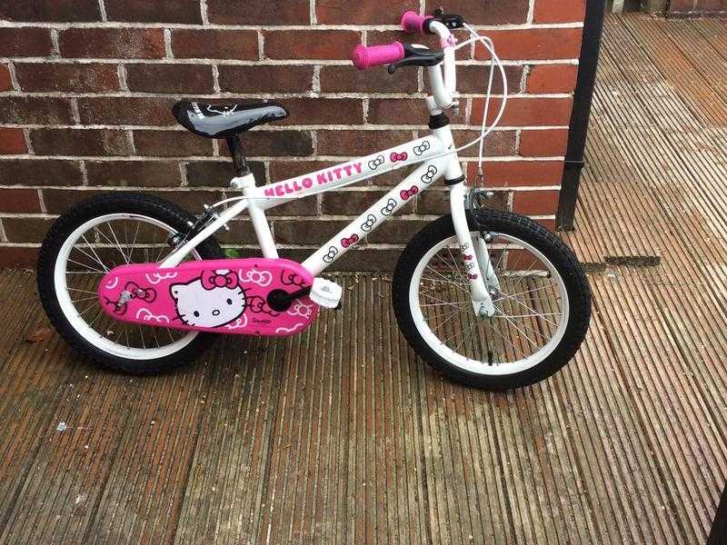 Hello kitty young girls bike with safety helmet