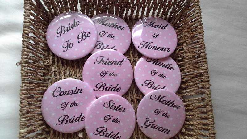 Hen Do Vintage Polka Dot Badge (Pack of 8)