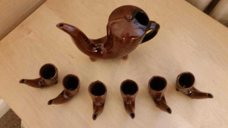 HERE WE HAVE A VINTAGE RUSSIAN DRINKING SET