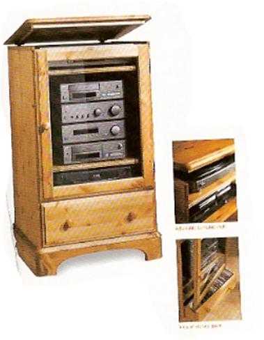 Hi Fi Cabinet DUCAL - Solid wood Victoria finish