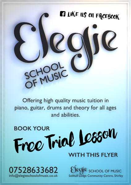 High quality and fun tuition in piano, guitar, drums and theory to students of all ages amp abilities