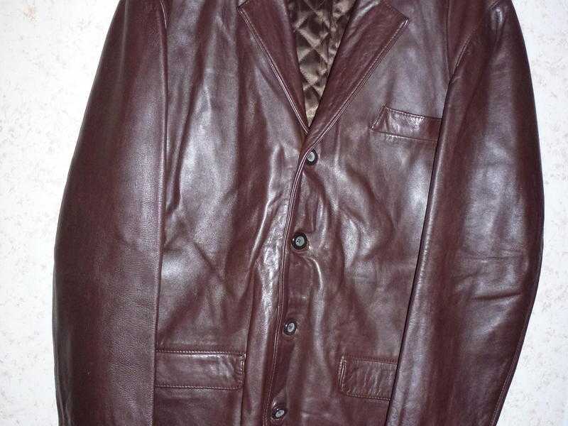 HIGH QUALITY BROWN LEATHER JACKET MADE IN SPAIN