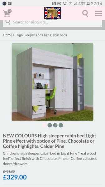 High sleeper bed