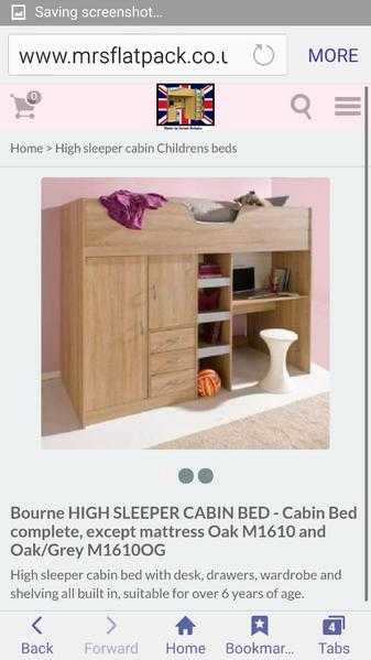 High Sleeper Cabin Bed