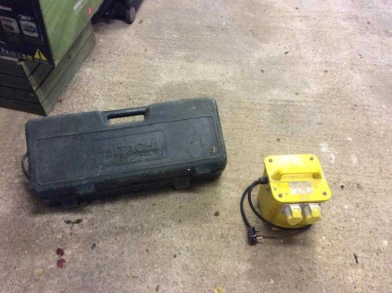 Hitachi Angle Grinder and 110 volt Transformer