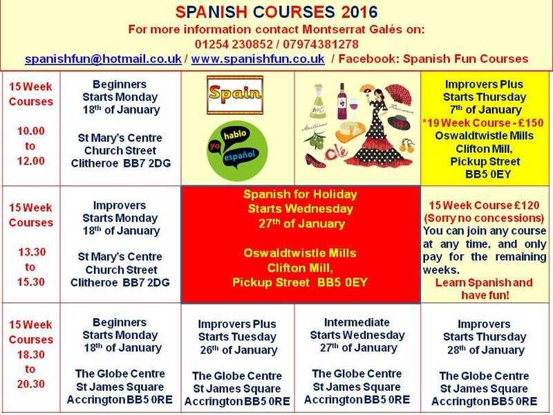 Hola from Montse Spanish Courses 2016