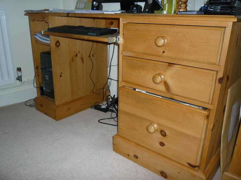 home office desk and filing cupboard