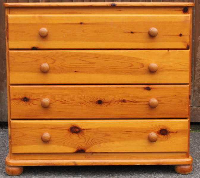 Honey Pine 4 Drawer Chest