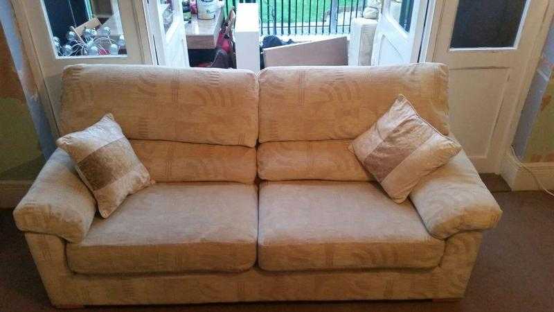 Hopewells 3 Seat Sofa and x2 Chairs Cream