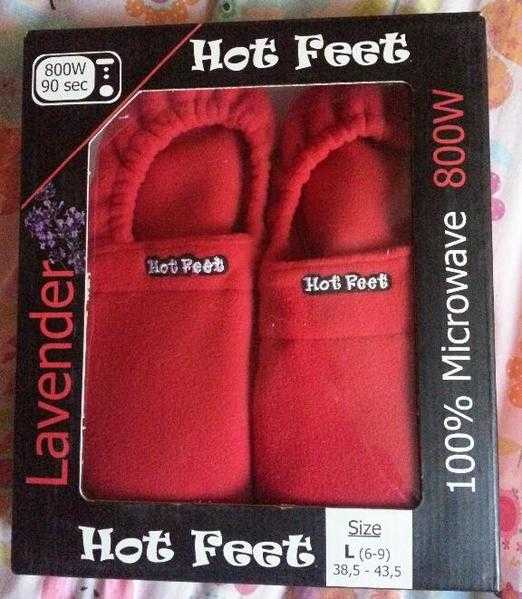 Hot Feet 100 Microwave slippers size large 6-9