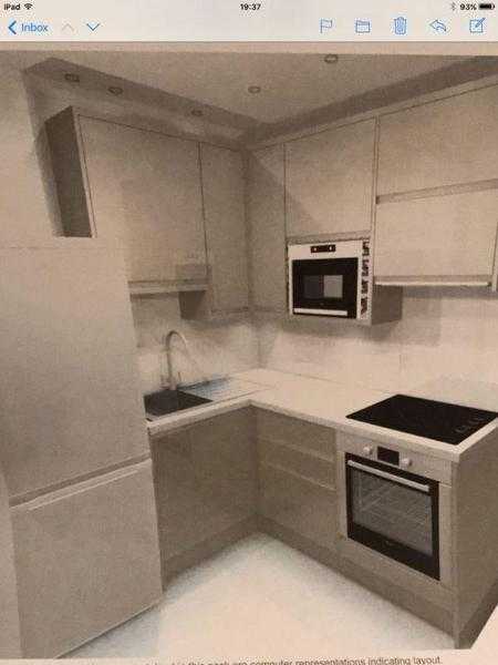 Howdens High Gloss Clerkenwell Grey Kitchen Including Appliances amp Worktop