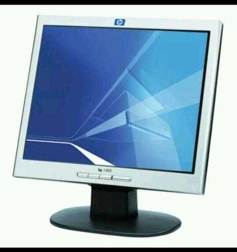 HP 1502 15quot FLAT PANEL LCD MONITOR BLACK SILVER EXCELENTE CONDITION