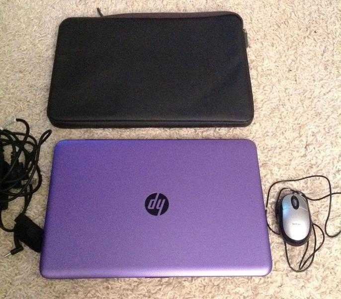 HP Notebook 1TB purple with mouse and case