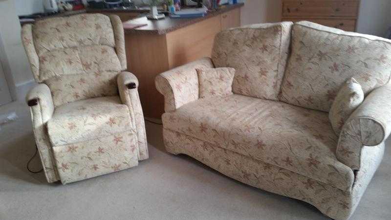 HSL RECLINING CHAIR AND MATCHING SETTEE