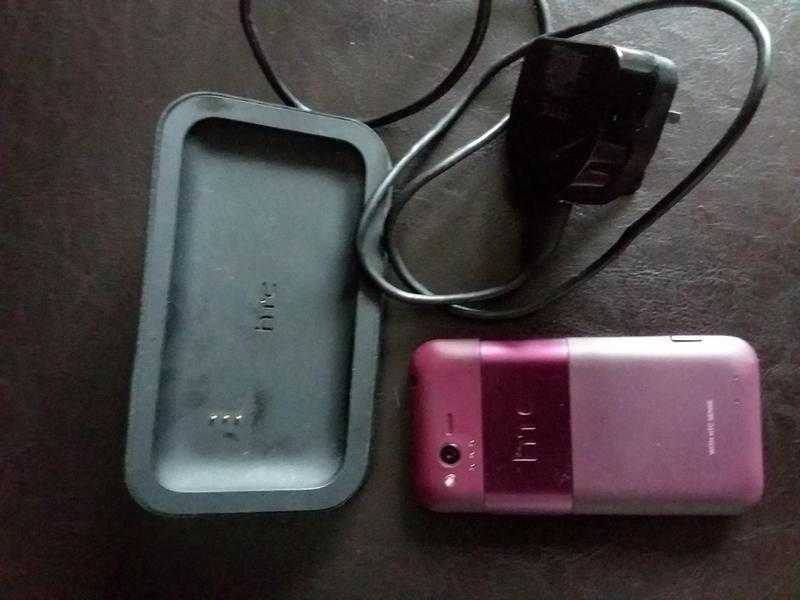 Htc desire with charging station and charger