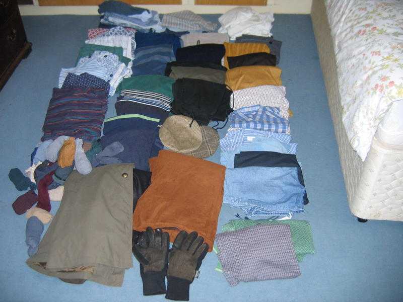 Huge collection of male clothes for the older gentleman