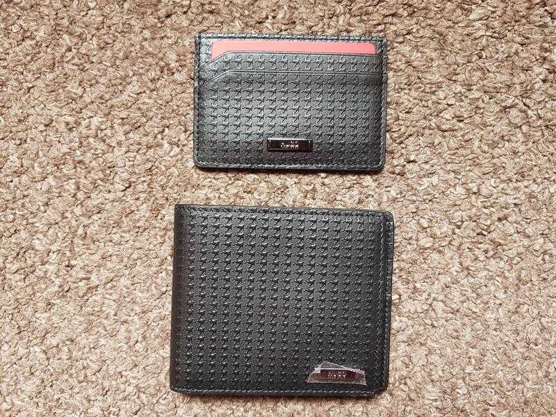 Hugo Boss Leather Wallet amp Card Holder Gift Set