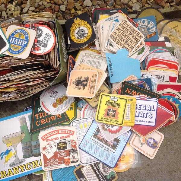 Hundreds of beer mats from 70s amp 80s