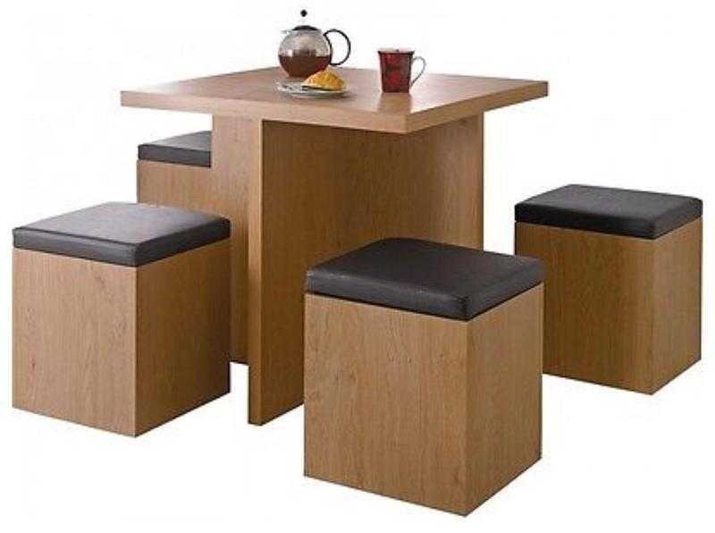 Hygena, Oak Effect Dining Table amp 4 Stools (assembled) Ideal For Small PremisesStatic Caravans.