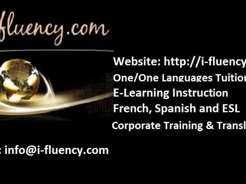 i-Fluency, One to One Languages tutoring sessions - Learn French, Spanish or ESL with a highly quali