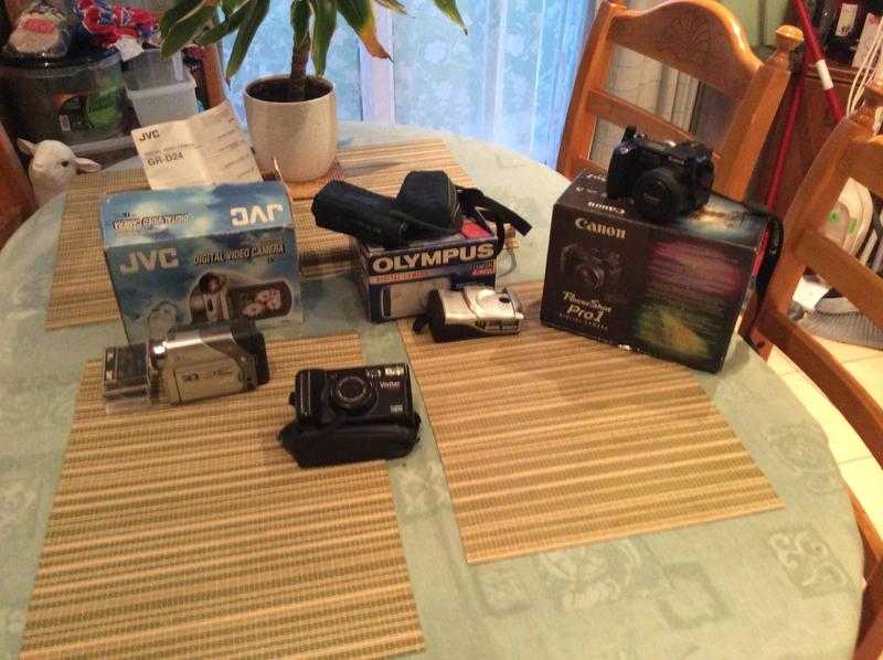 i have four camras for sale all working one is a camcorder i wouid like 80 ono thank you john