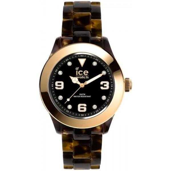 Ice-Watch Ice-Elegant Women039s Quartz Watch with Black Dial Analogue Display and Brown Bracelet EL.TG