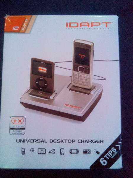 Idapt I2 Universal Desktop Charger with 6 tips Brand New