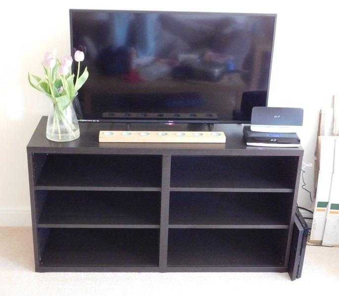 Ikea Besta 6 Compartment  Storage Unit  TV Stand - Black Brown