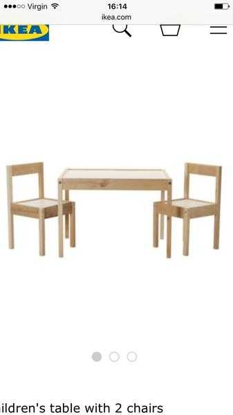 IKEA children039s table and chair