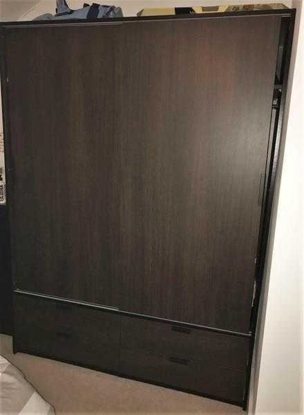 IKEA Double Wardrobe sliding doors with drawers