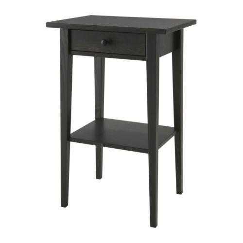 IKEA HEMNES Bedside table, black-brown