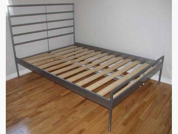 Ikea metal bed frame and mattress