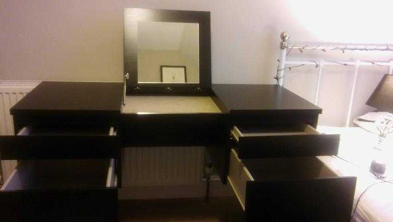 Ikea Ransby Dressing Table with mirror (black)