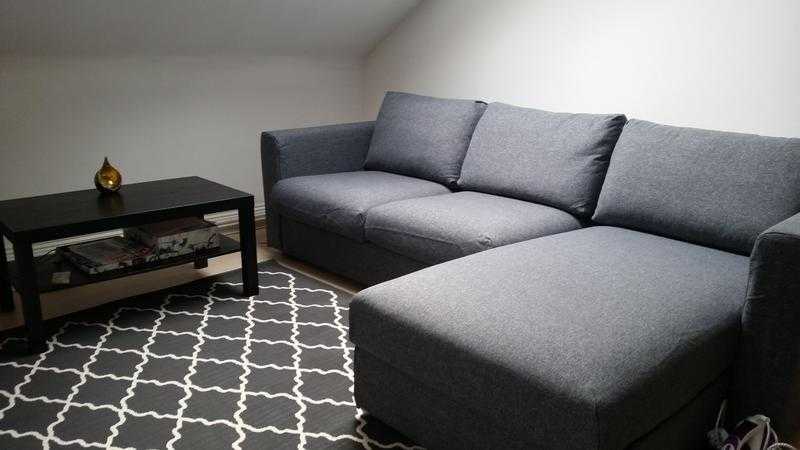 Ikea Vimle sofa with chaise longue and storage, like new